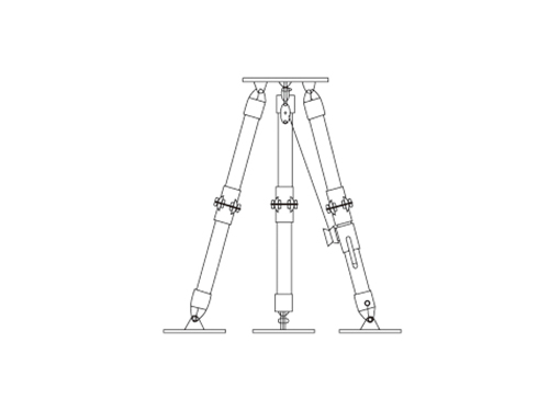 带人力绞磨铝合金管式三角抱杆